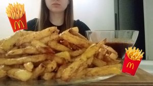 MUKBANG  КАРТОШКА ФРИ  MCDONALDC