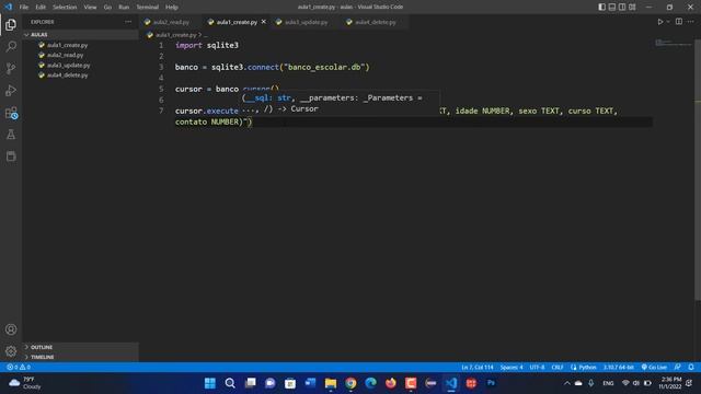 02 CREATE - CRUD || Curso de Banco de Dados || #Python #SQLite3 смотреть онлайн