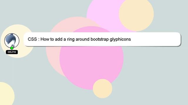 CSS : How to add a ring around bootstrap glyphicons смотреть онлайн