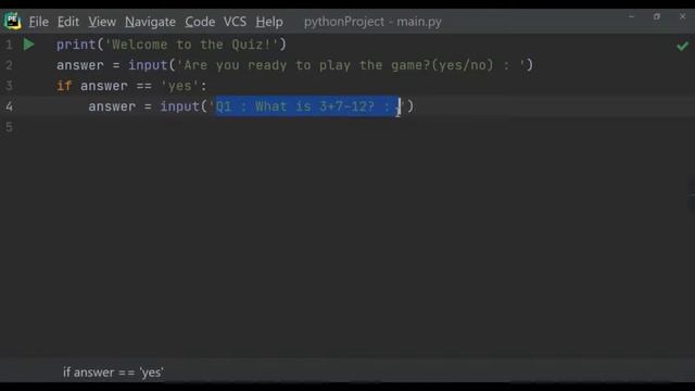 Python Basic Quiz Game