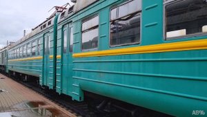 Электропоезд ЭР9П-132 на Рижском вокзале / Electric train ER9P-132 at the Rizhsky railway station