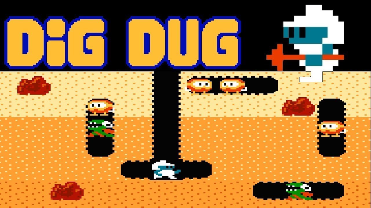 Прохождение игры  Dig Dug  NES/DENDY