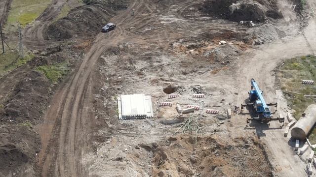 Строительство путепровода над ж/д при выезде из г. Жигулевска 01.08.2021 смотреть онлайн