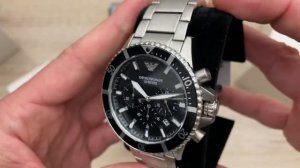 Emporio Armani Chronograph Stainless Steel Men’s Watch AR11360 (Unboxing) @UnboxWatches