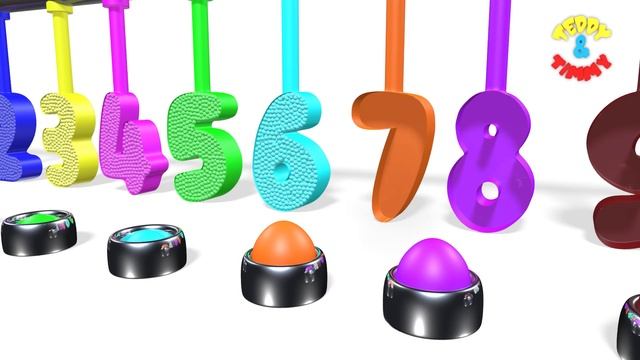 Learn Numbers With Balls | Counting Numbers For Kids And Children | Teddy & Timmy Poems For Kids смотреть онлайн