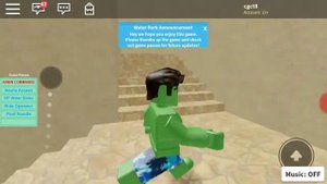 Играем в Roblox # аквапарк, катаемся с крутых горок