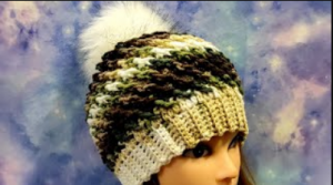 Шапочка рельефными столбиками крючком. Шапка крючком для начинающих. (720p).mp4