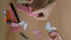 Заколка для волос, бабочка из фетра/DIY: Felt butterfly hair clips