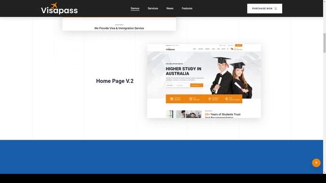 Visapass - Business HTML5 Template immigration green card смотреть онлайн