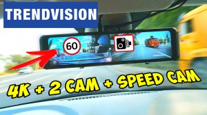 TRENDVISION MR-4K UHD ? ЗЕРКАЛО-РЕГИСТРАТОР С БАЗОЙ КАМЕР SPEED CAM И НАСТОЯЩИМ 4K РАЗРЕШЕНИЕМ