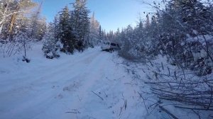 Ленд Крузер 105 месит снег на 36 симекс