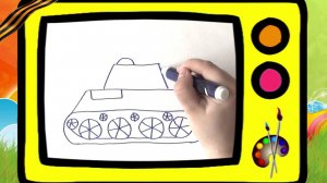 Как нарисовать танк / How to draw a tank. Оживающие рисунки