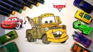 Рисунок-раскраска "Тачки" Мэтр