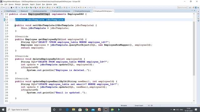 DAO design pattern implementation in JAVA || Data Access Object Design Pattern|| J2EE Design Patter