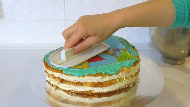 Торт Сердце из крема Торт с вафельной картинкой Сборка и украшение торта / Olya Tortik смотреть онлайн