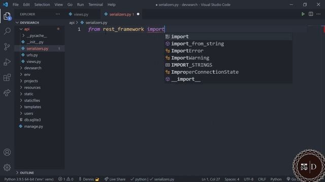 Python Django - REST Framework & Serializers