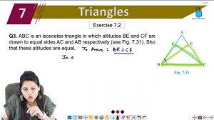 Class 9 Maths | Chapter 7 | Exercise 7.2 Q3 | Triangles | NCERT