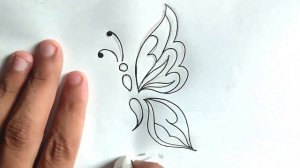 Butterfly Art | How To Draw Butterfly | Easy Butterfly Drawing | Black And White Butterfly | Tattoo