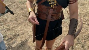 Preparacion para una sesion de mi proyecto artistico Amazona Arquera Guennadi Ulibin