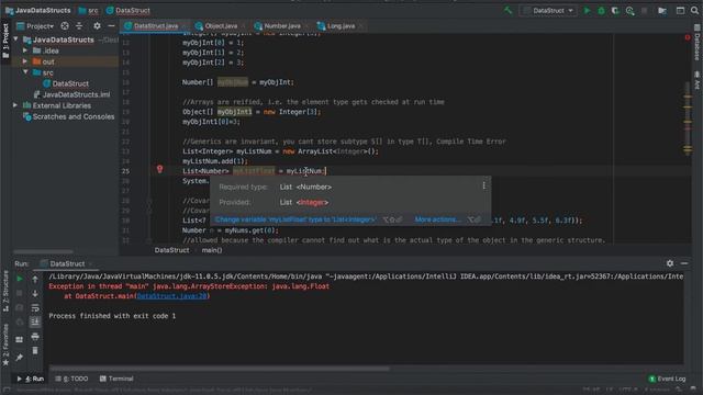 Covariance, Contra-variance implementation for Generic List in Java. Important programming concepts