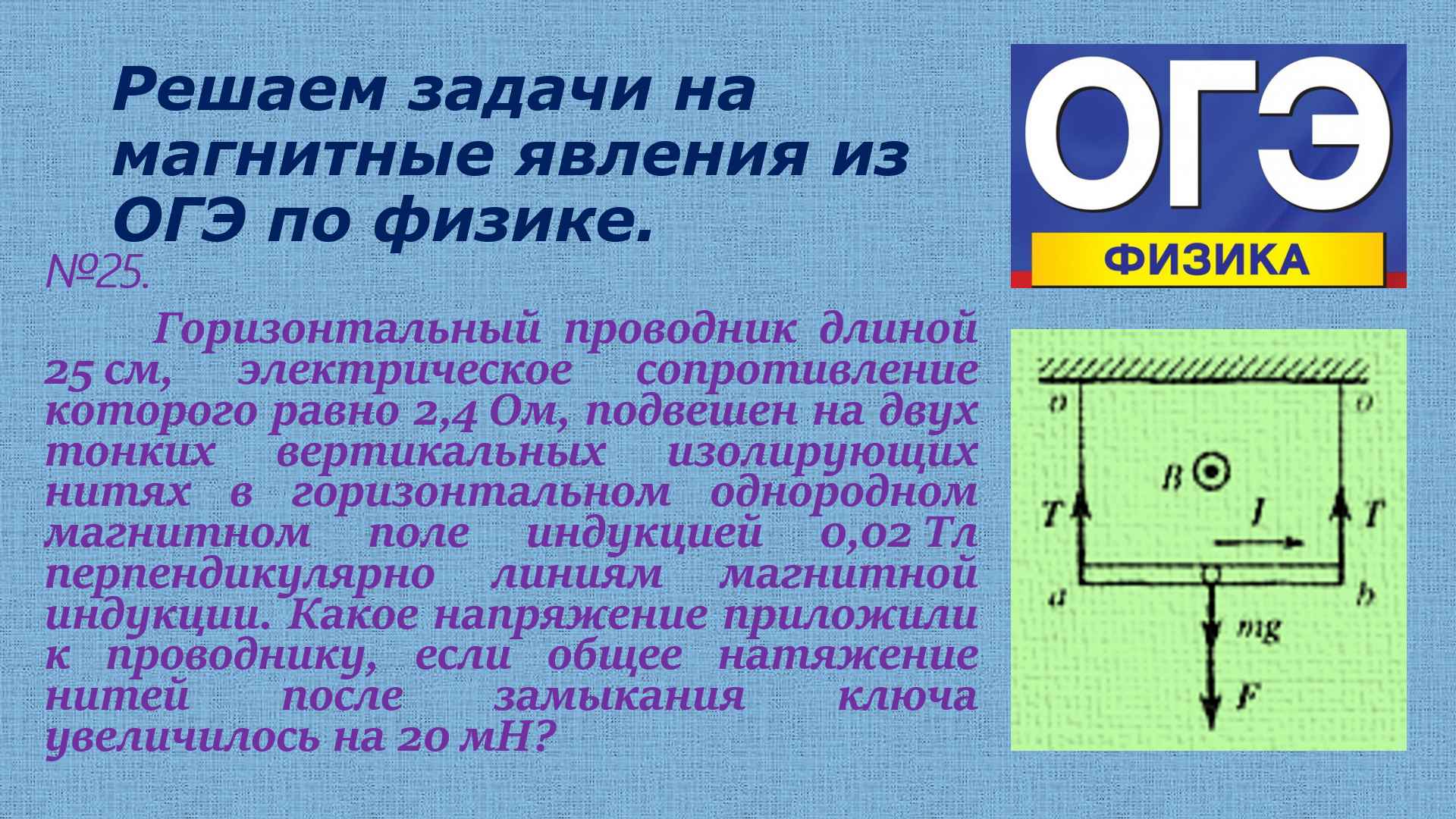 огэ по физике № 25 магнитка норм