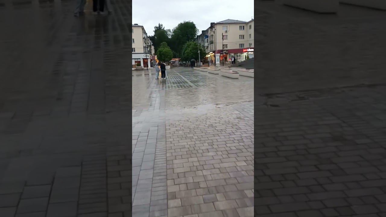 Вечерняя Анапа. Дождь. #анапа #курорт