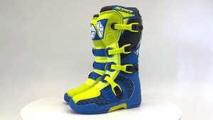 Мотоботы кроссовые Scoyco MBM009 Yellow/Blue (Лайм/Синий)