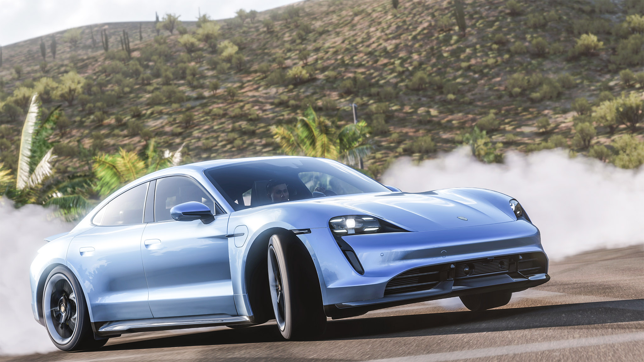 Бесшумный дрифт на Porsche TAYCAN, Game Forza horizon 5, Race Electo Car