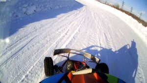 Зимний картинг. Тренировка2 CZ250 Полевской