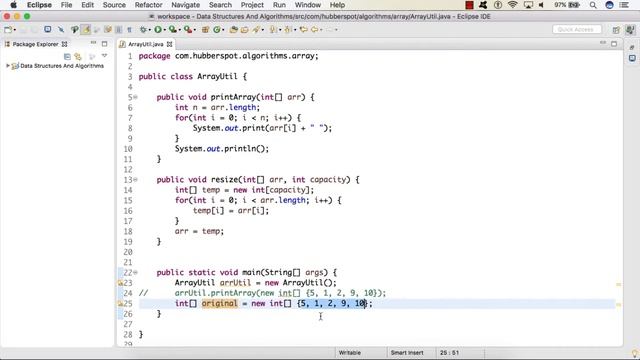 How to resize an Array in Java ?  Implementation