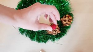Новогодний венок своими руками. Венок на дверь. Рождественский венок. Christmas Wreath Diy.