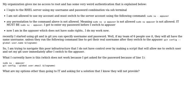 Unix & Linux: shell script to run commands after sudo su - appuser смотреть онлайн