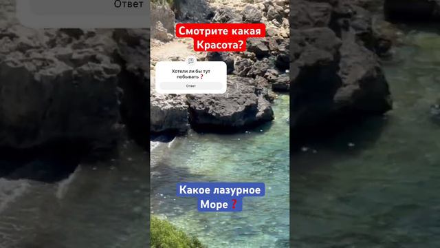 Как вам такая Красота у Моря ❓ #крым #севастополь #моревкрыму #отдыхвкрыму #чистоеморе #пляж