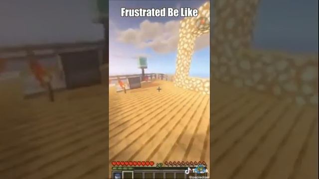 Minecraft frustration be like  please subscribe if u love this game #shorts