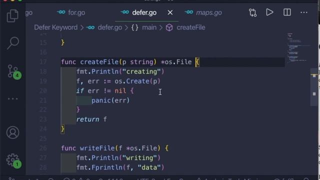 Go Tutorial (Golang) 23 - Defer Keyword in Golang