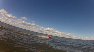 Лодка Гидра 380 Плюс по мелкой волне.