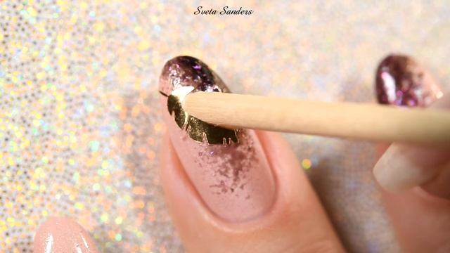 Gold Nail Stickers / Золотые наклейки на ногтях смотреть онлайн