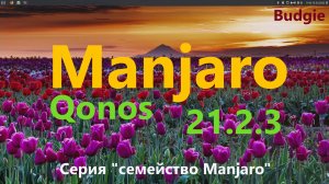 Manjaro Qonos 21.2.3 (Budgie). Серия "семейство Manjaro".