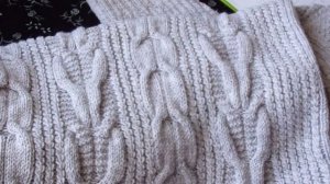 Свитер  прямоугольный "ЗИМА" из пряжи Ализе Лана Голд Файн