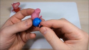 Лепим Свинку Джорджа из пластилина. Мультик. Свинка Пеппа. Peppa Pig in plasticine.