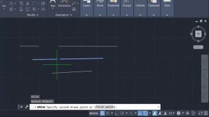 How to break a line in AutoCAD 2022
