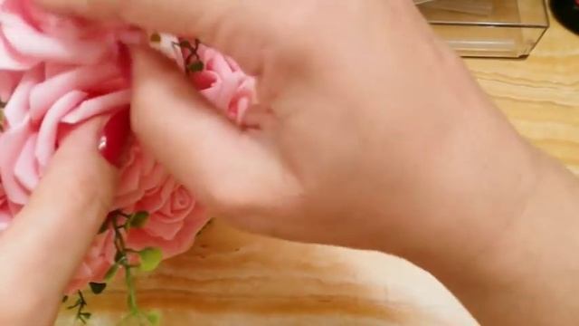 Свадебный букет Розовые розы из фомо 2 ч✔ Marine DIY✔ смотреть онлайн