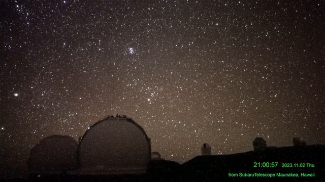 Timelapse of 104 shooting stars and meteors, in 2 hours from Subaru Telescope, Hawaii. смотреть онлайн