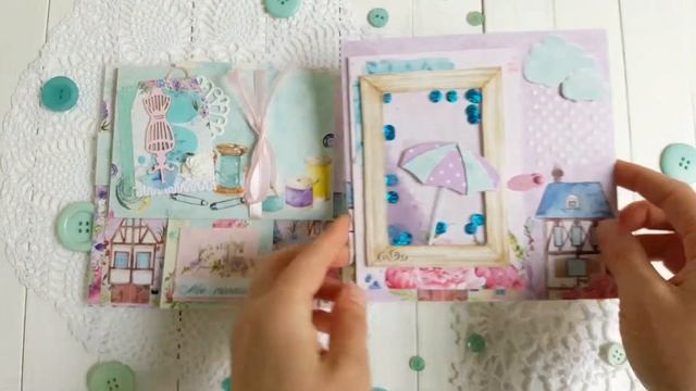 Скрапбукинг альбом "Лето рукодельницы" 2 разворот смотреть онлайн