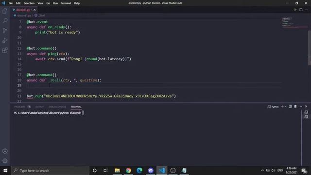 برمجة بوت دسكورد, الـ( Command ) | discord.py #3 смотреть онлайн