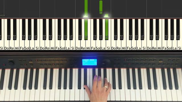 "Nuvole Bianche" - Ludovico Einaudi - comment jouer au piano, Synthesia, piano tutoriel, facile смотреть онлайн