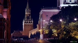 Московский Кремль ночью в 4К. Ночной Кремль таймлапс / гиперлапс.