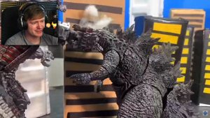 MECHAGODZILLA vs GODZILLA and KONG in a STOP MOTION BATTLE! (Reaciton)