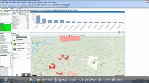 Показатели бизнеса KPI на географической карте расширение GeoQlik для QlikView