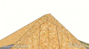 вальмовая крыша 2  ,узел соединения стропило